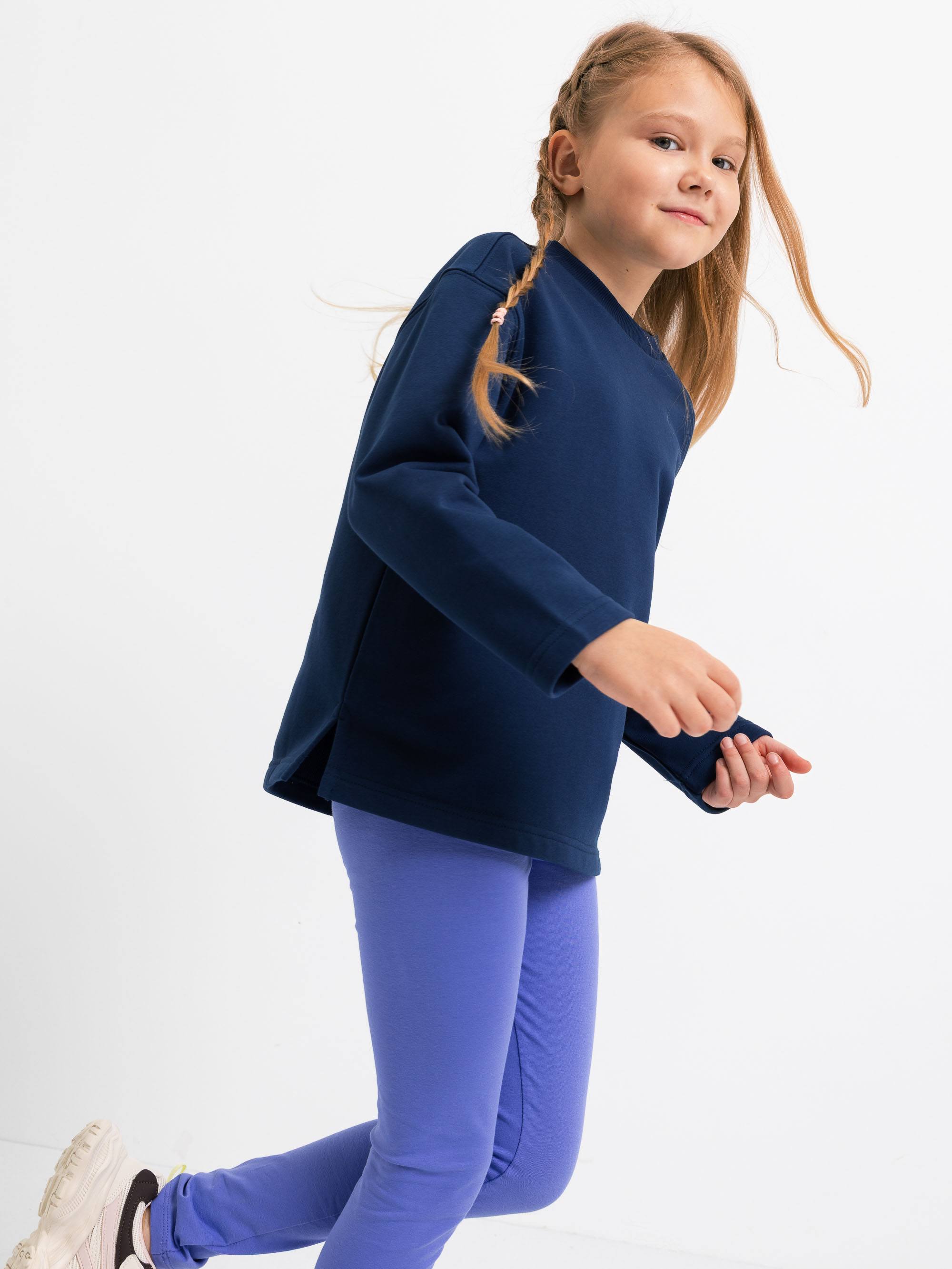 Granatowa bluza dresowa o prostym kroju Junior