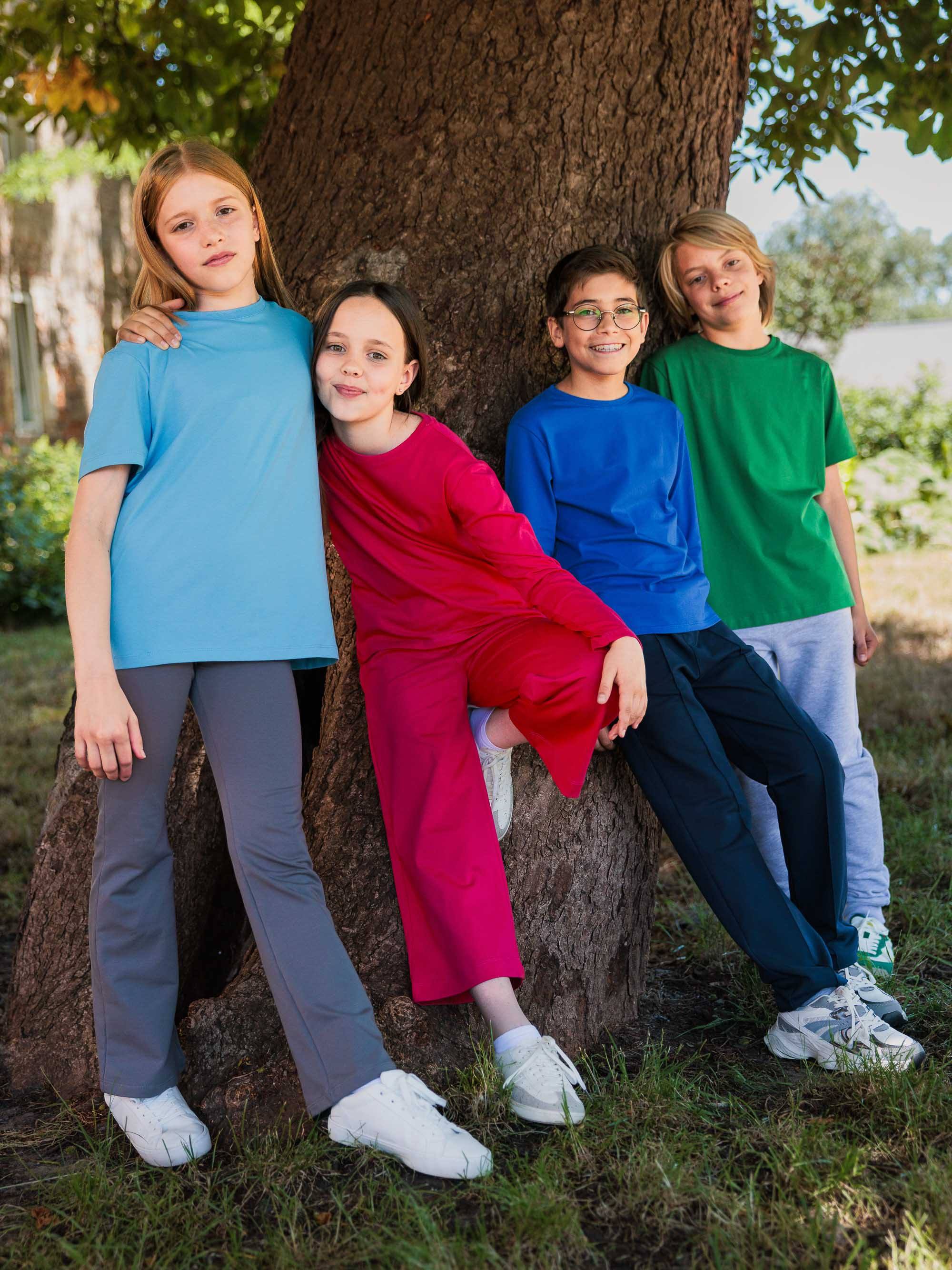Ciemnozielony T-shirt ze ściągaczem Junior