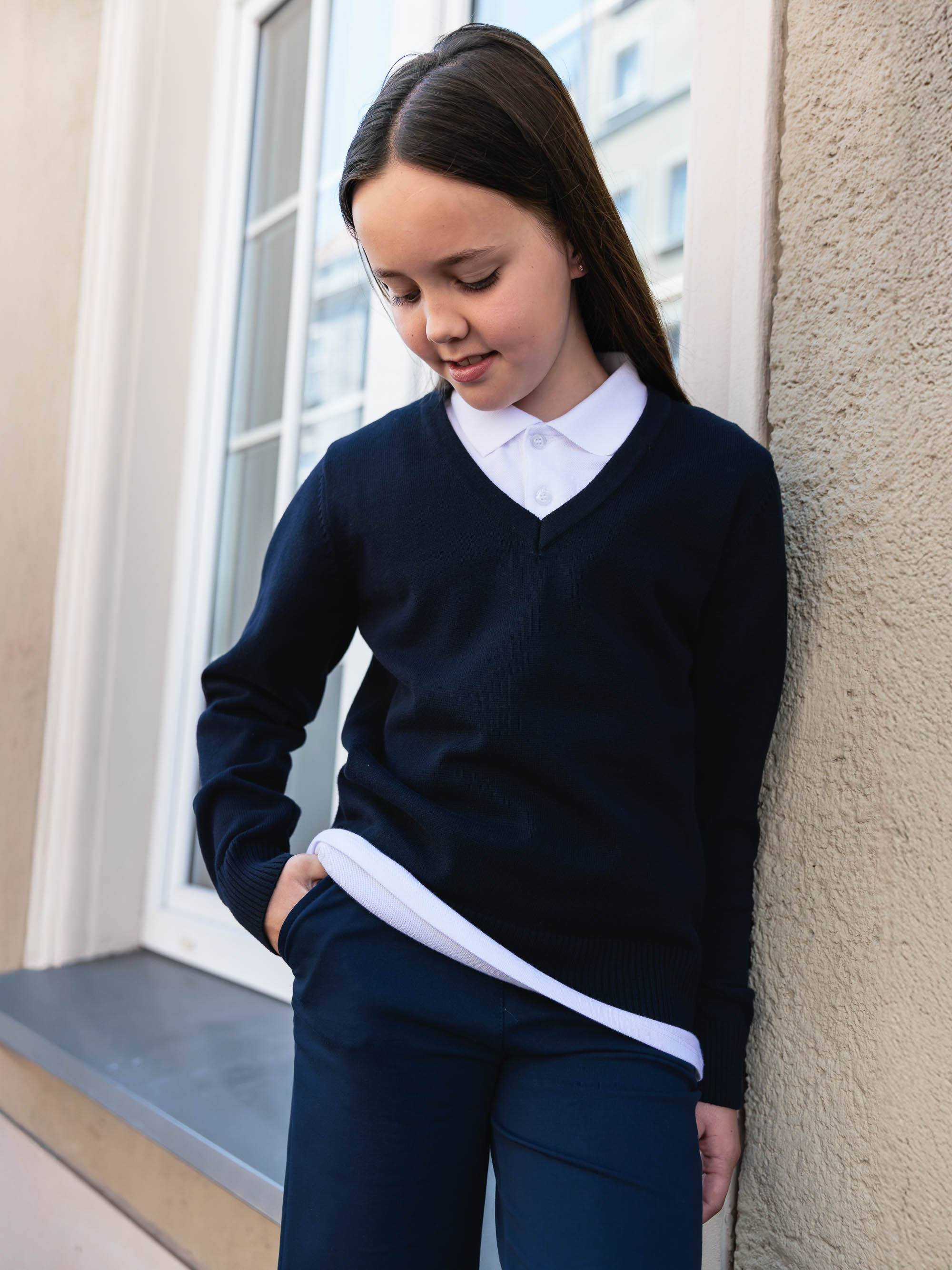Granatowy sweter bawełniany Junior