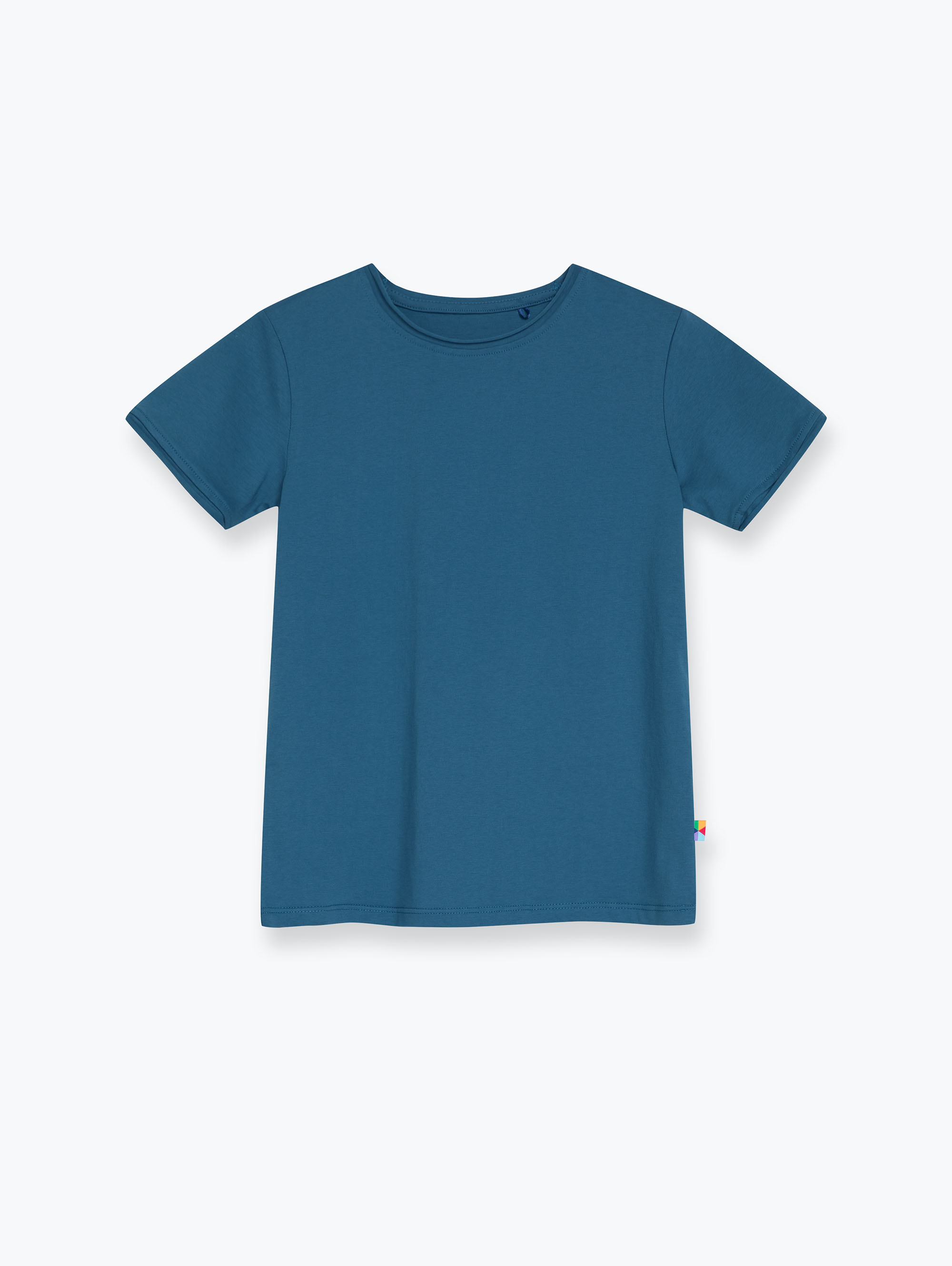 Ciemnoniebieski T-shirt z cienkiej dzianiny