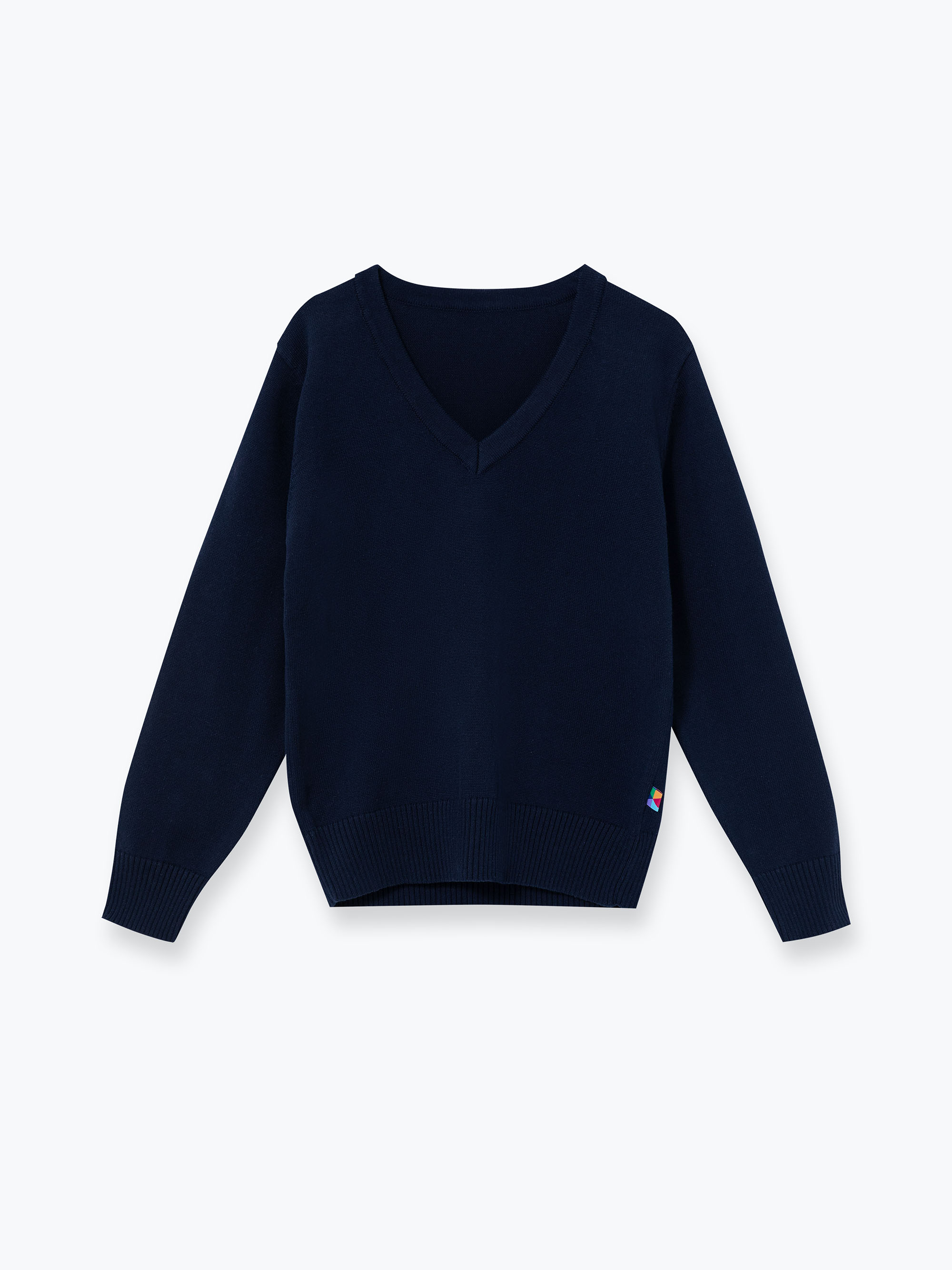 Granatowy sweter bawełniany