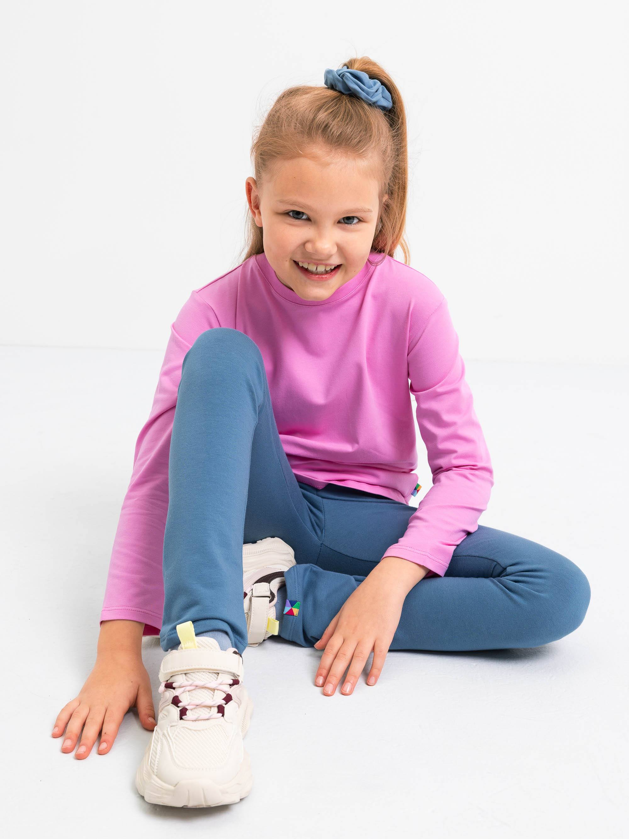 Ciemnoniebieskie legginsy z meszkiem