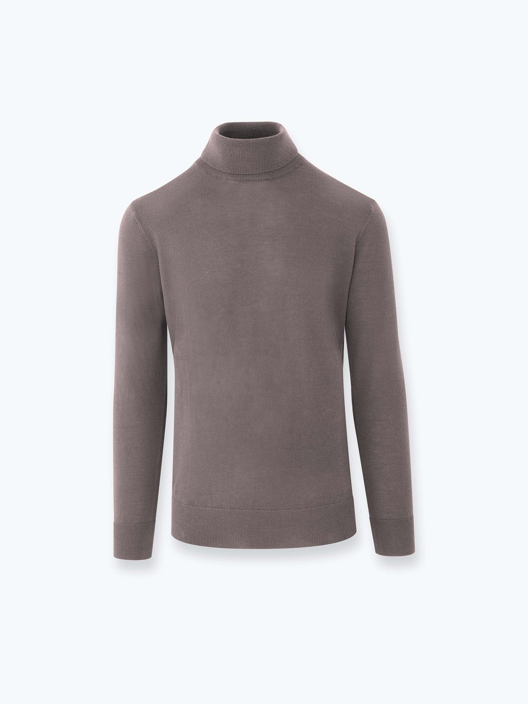 Szary golf z wełny merino męski