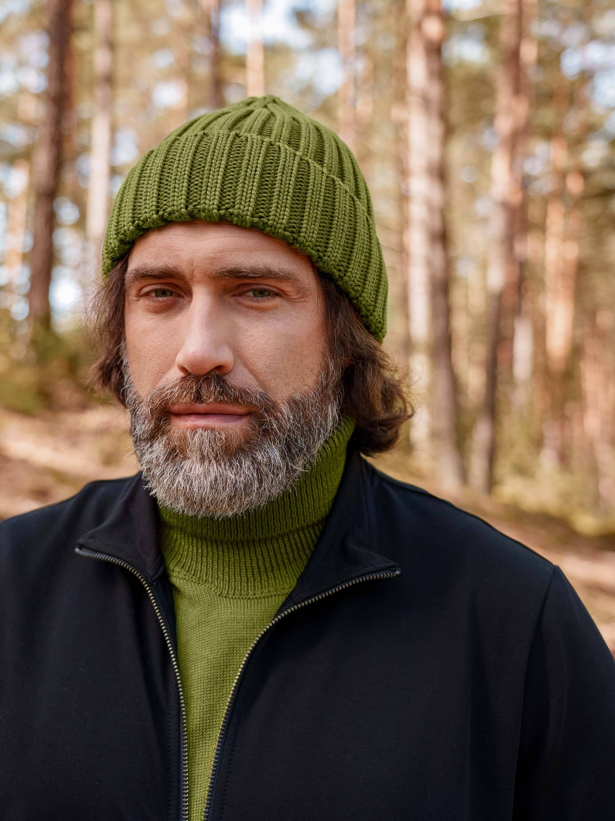 Zielony golf merino bez podszewki