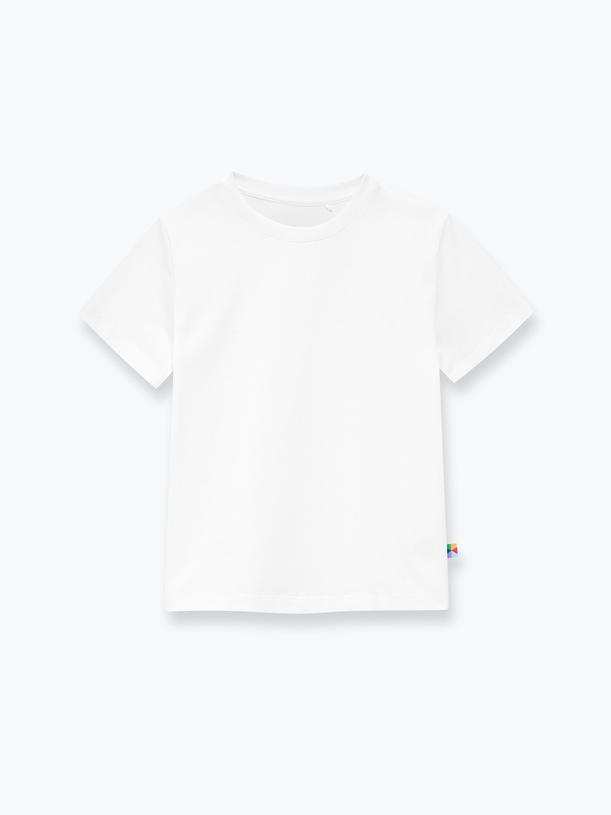 Biały T-shirt ze ściągaczem