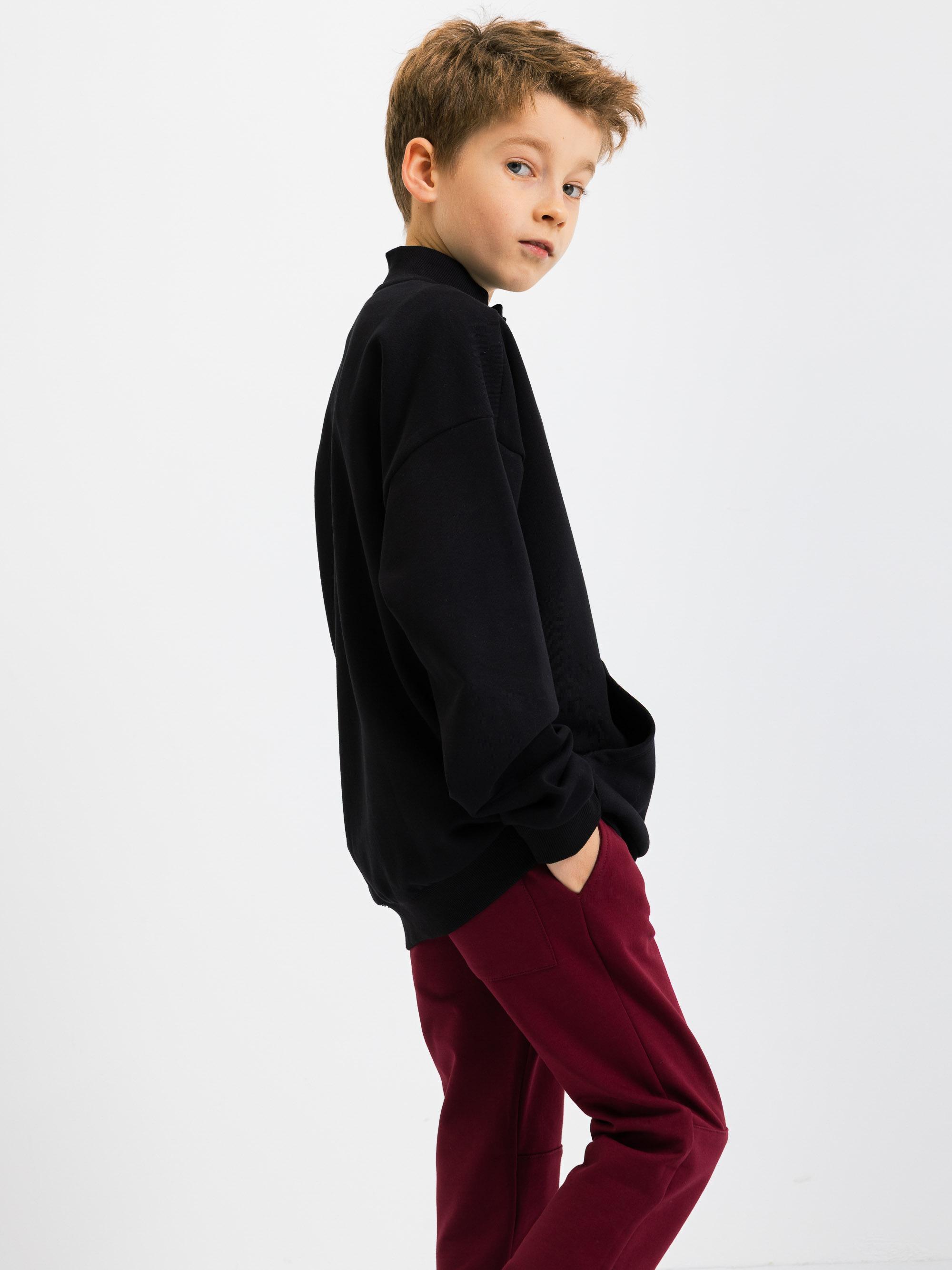 Czarna bluza rozpinana ze stójką Junior