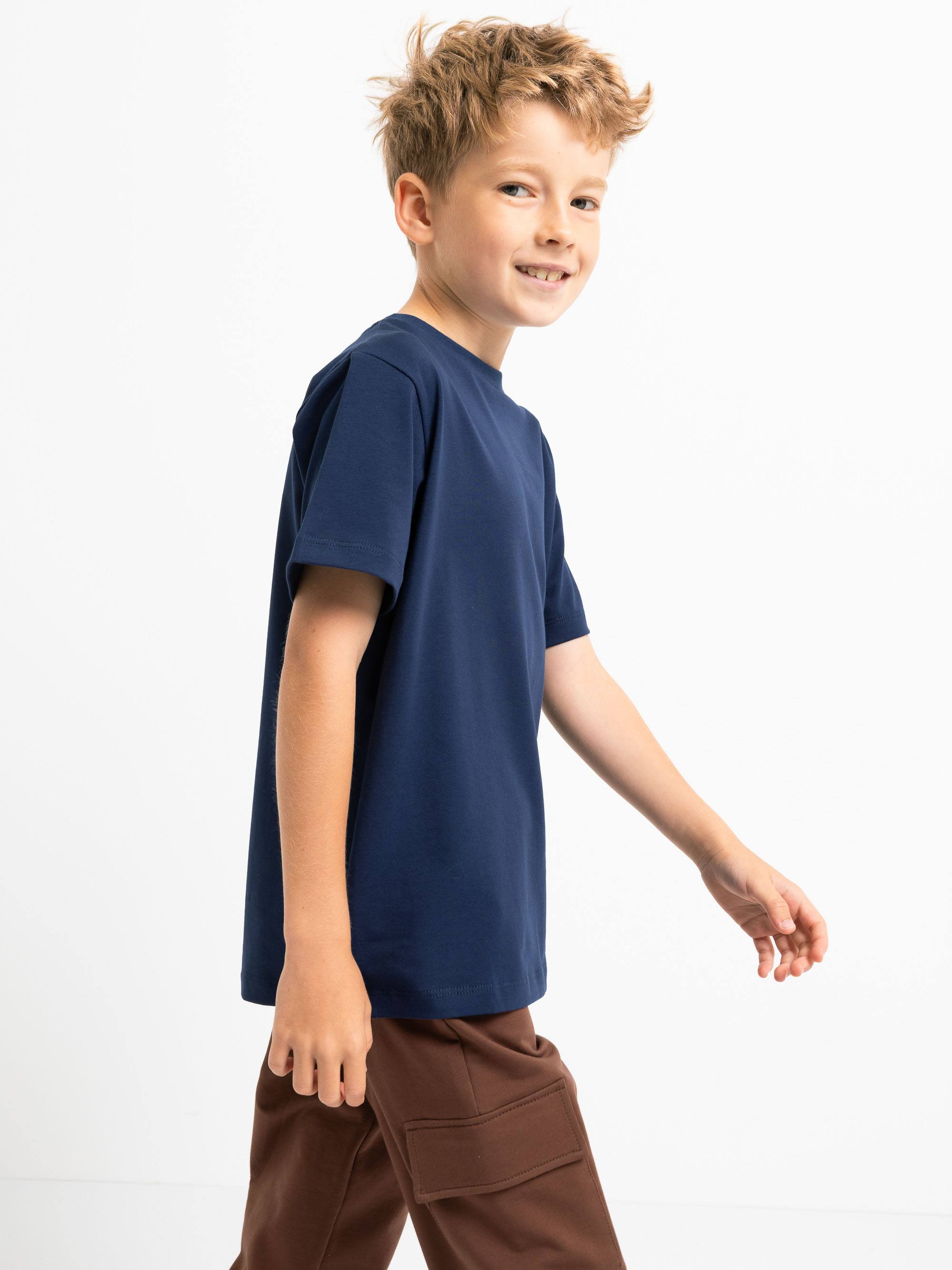 Granatowy T-shirt ze ściągaczem