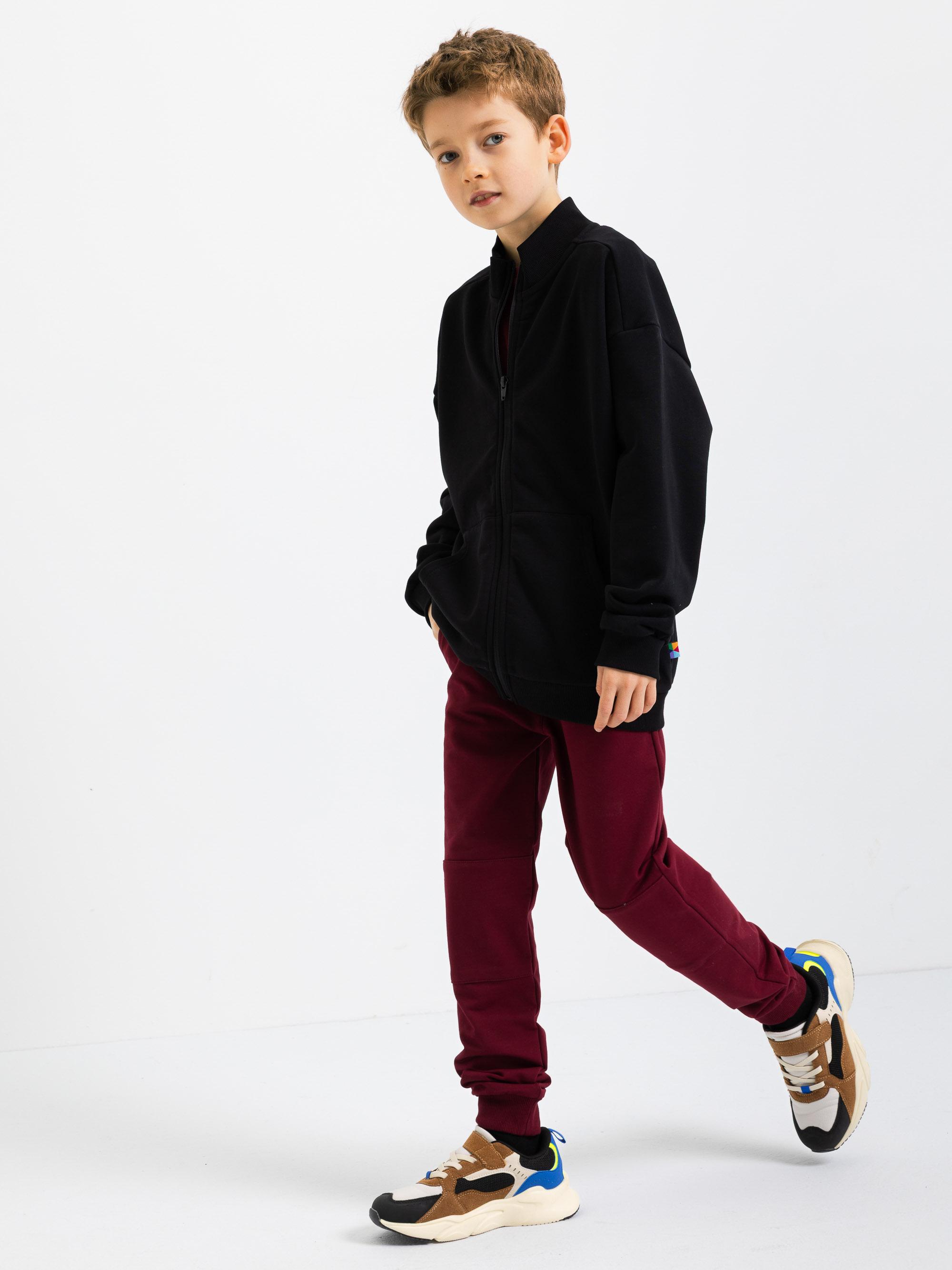 Czarna bluza rozpinana ze stójką Junior