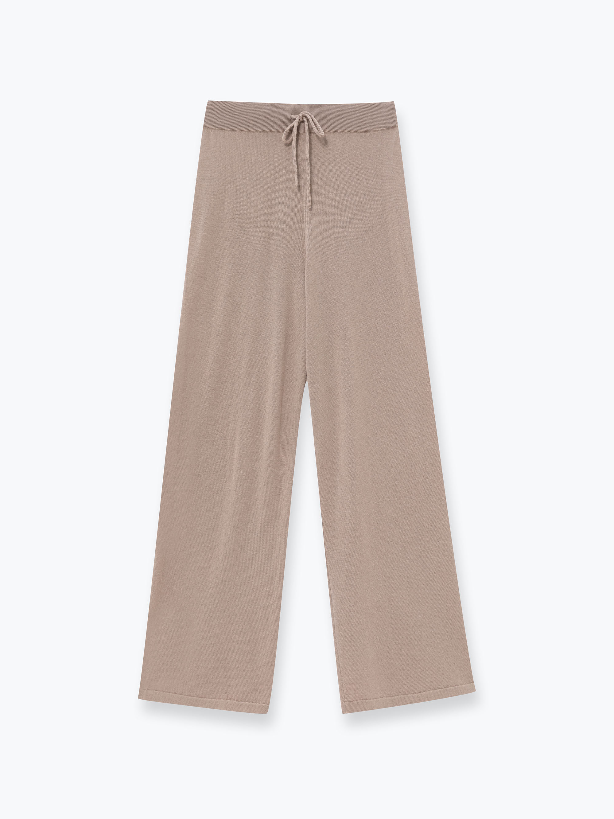 Beżowe spodnie z wełny merino damskie SHORT
