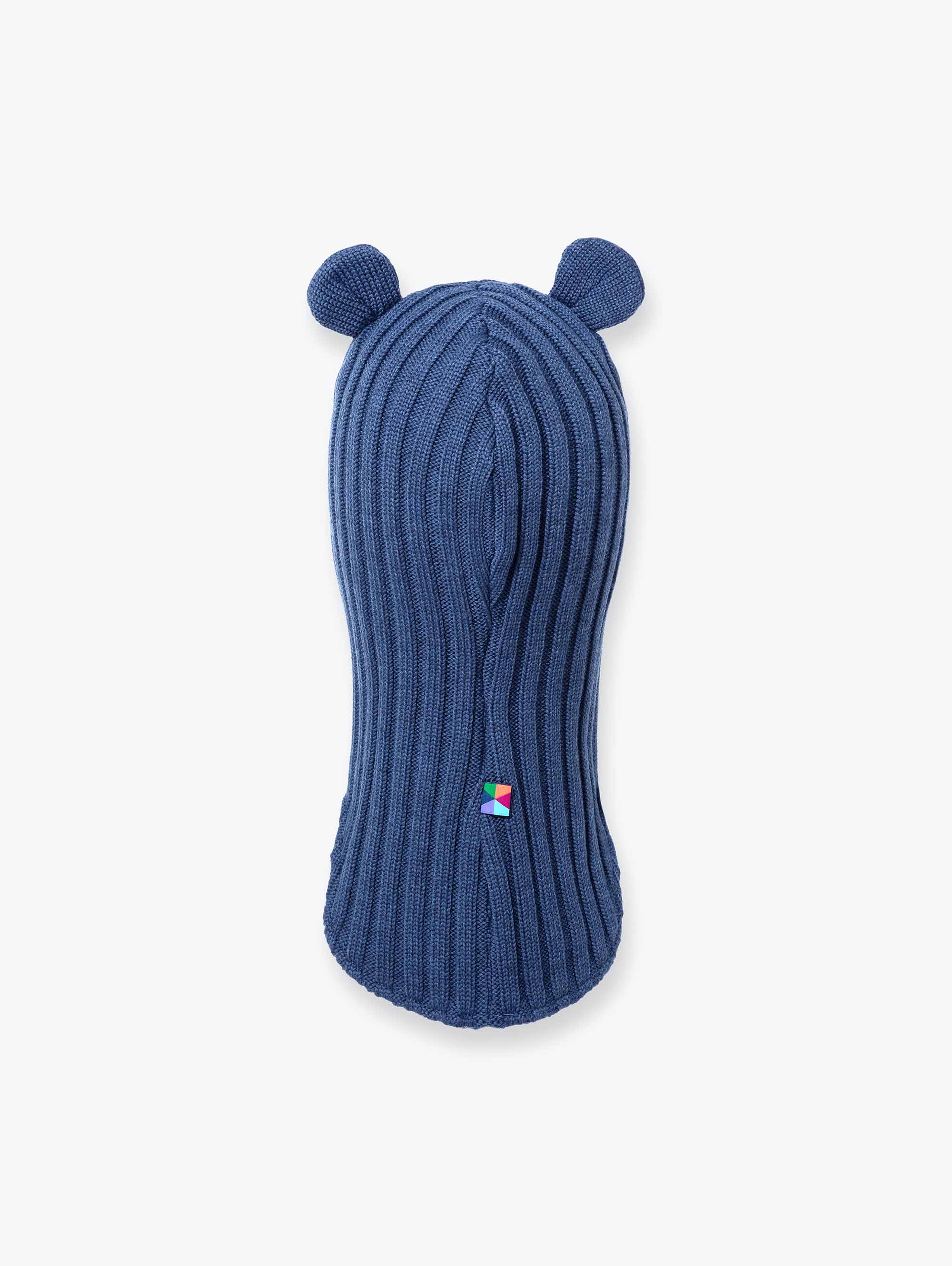 Granatowa kominiarka merino z uszkami