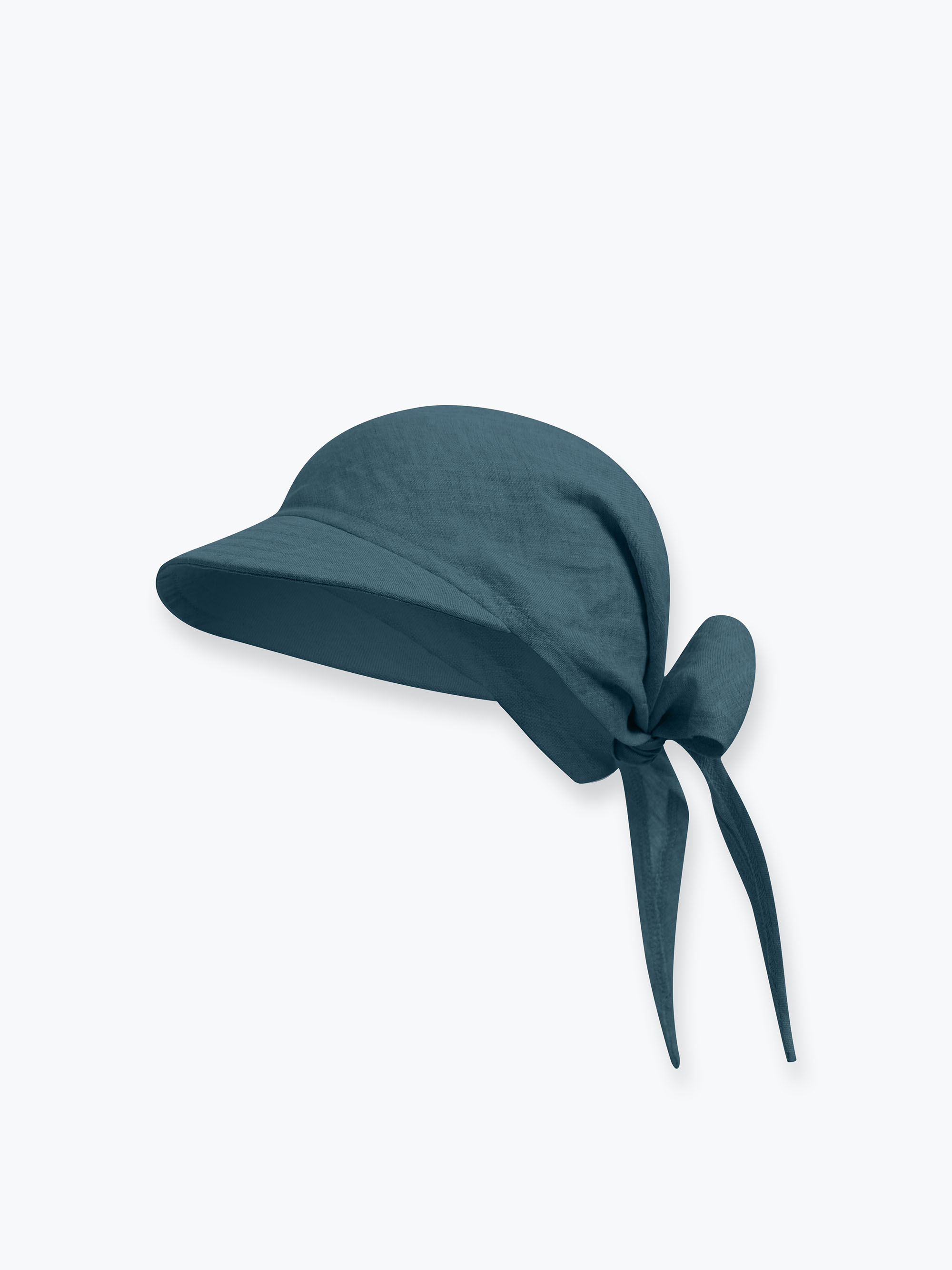 Ciemnoniebieska bandana lniana
