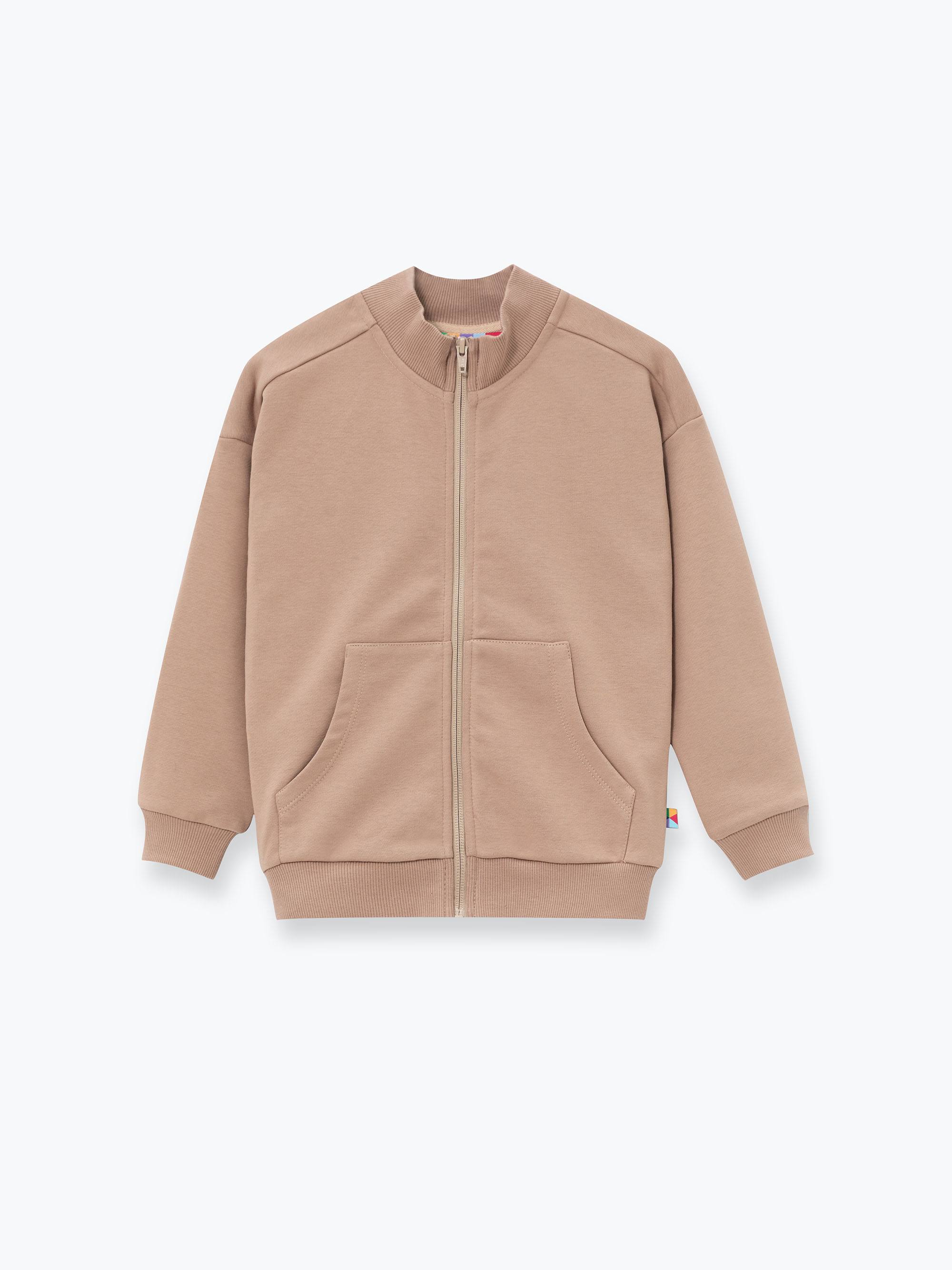 Mocha mousse bluza rozpinana ze stójką Junior