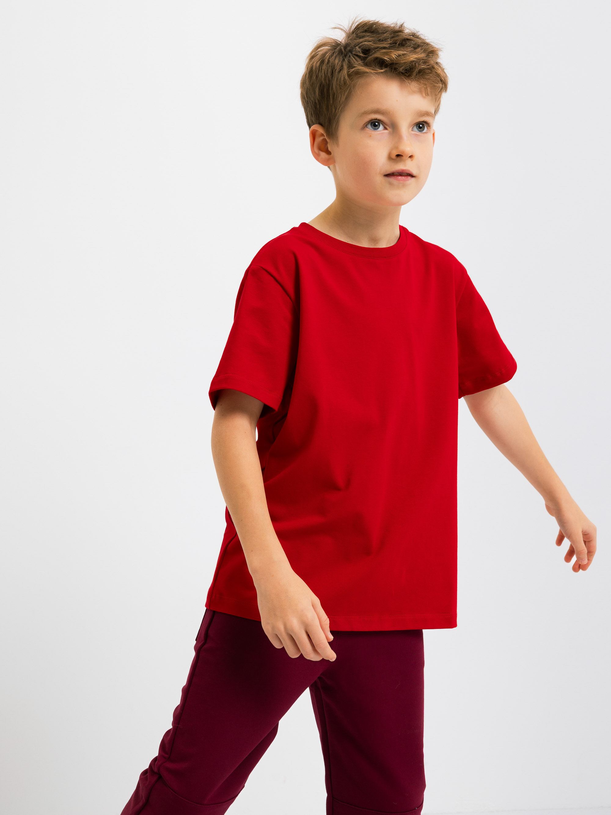 Czerwony T-shirt ze ściągaczem