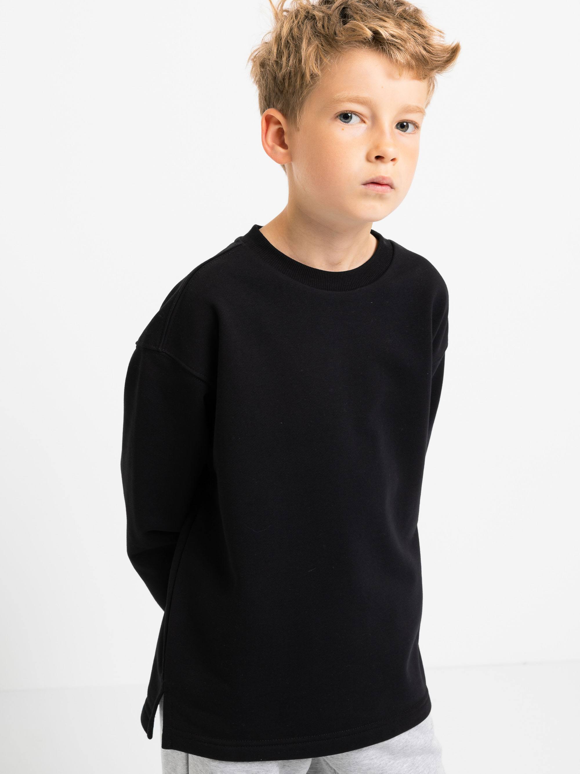 Czarna bluza dresowa o prostym kroju Junior