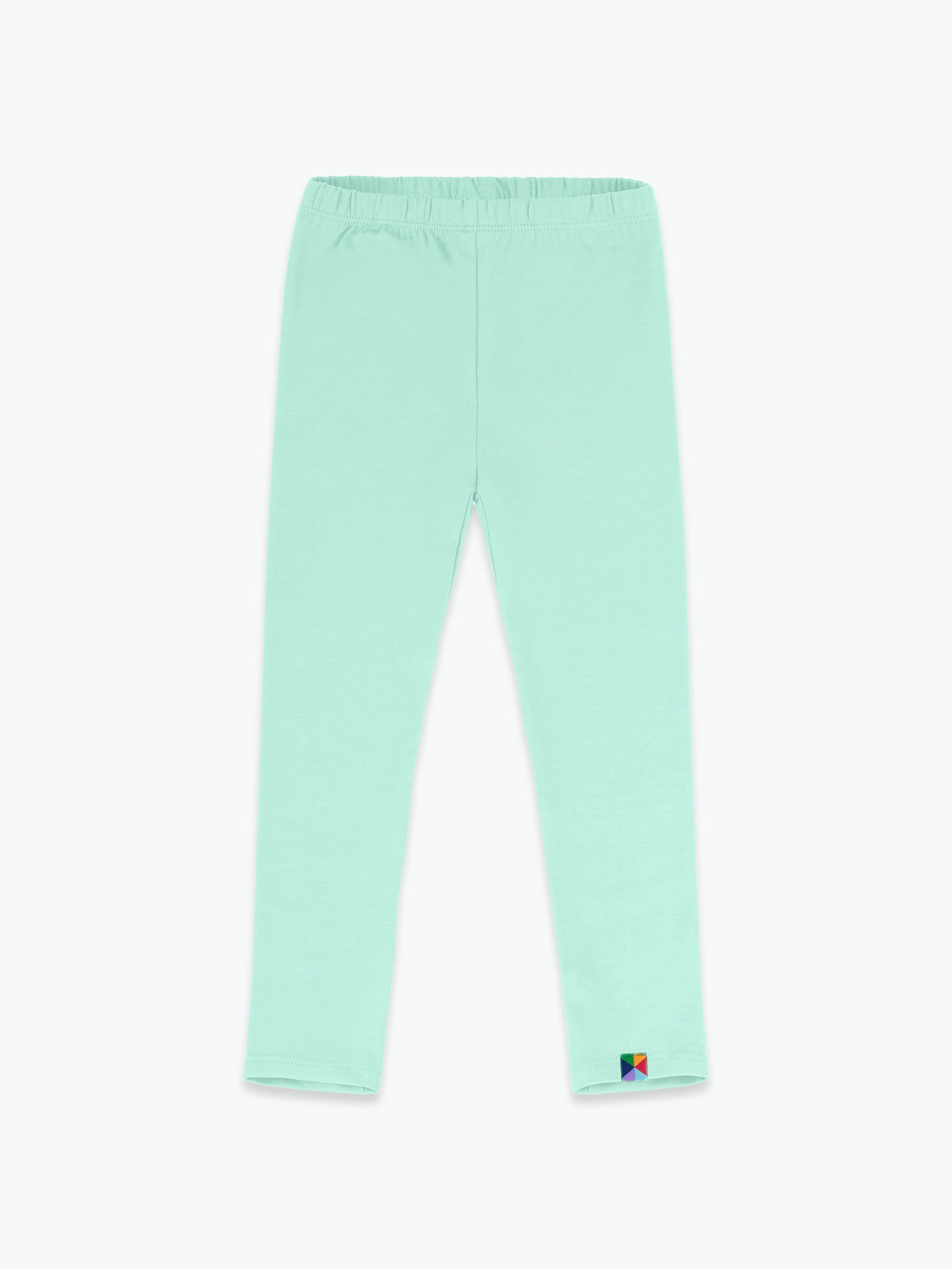 Miętowe legginsy grubsze