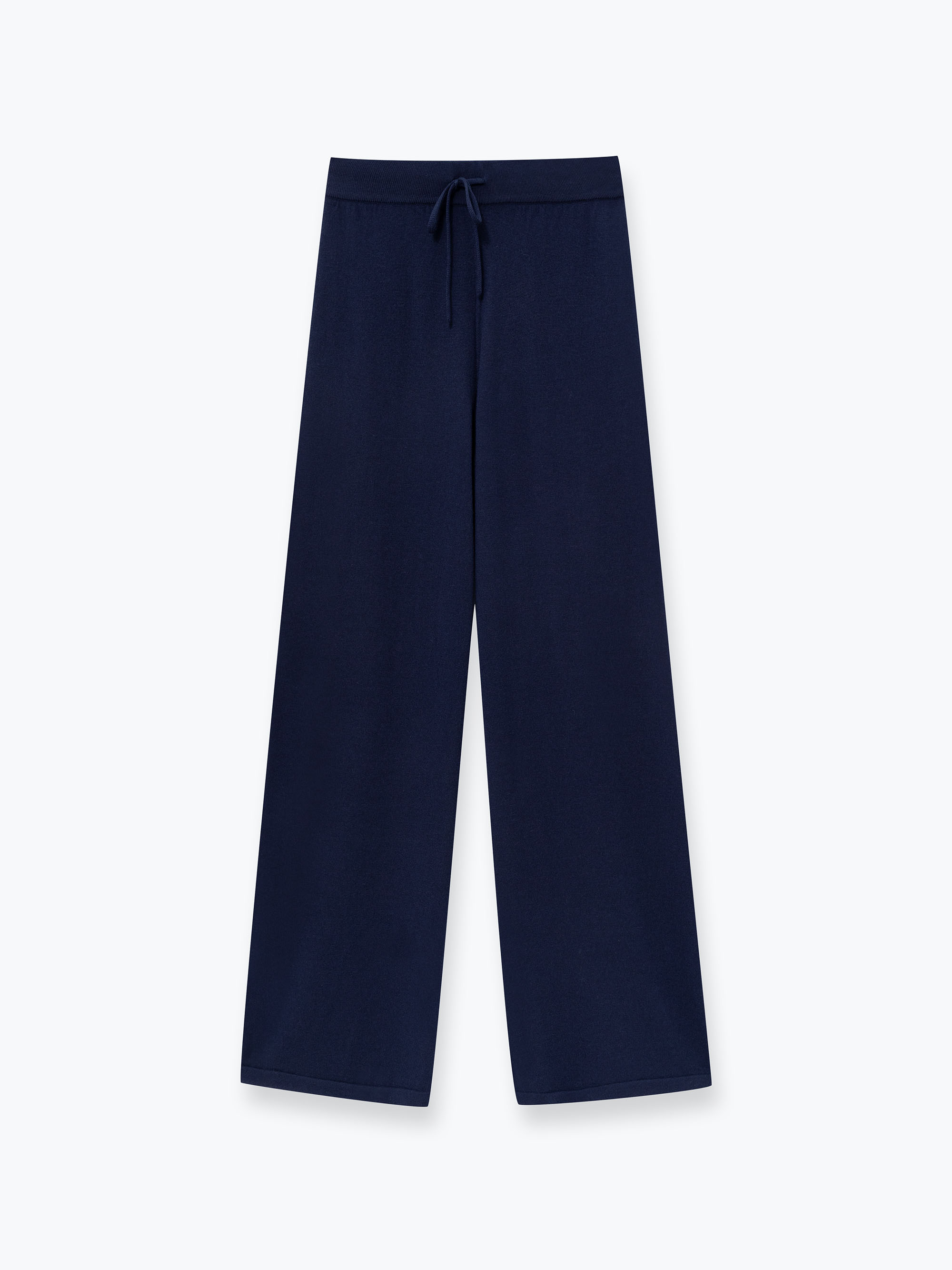 Granatowe spodnie z wełny merino damskie SHORT