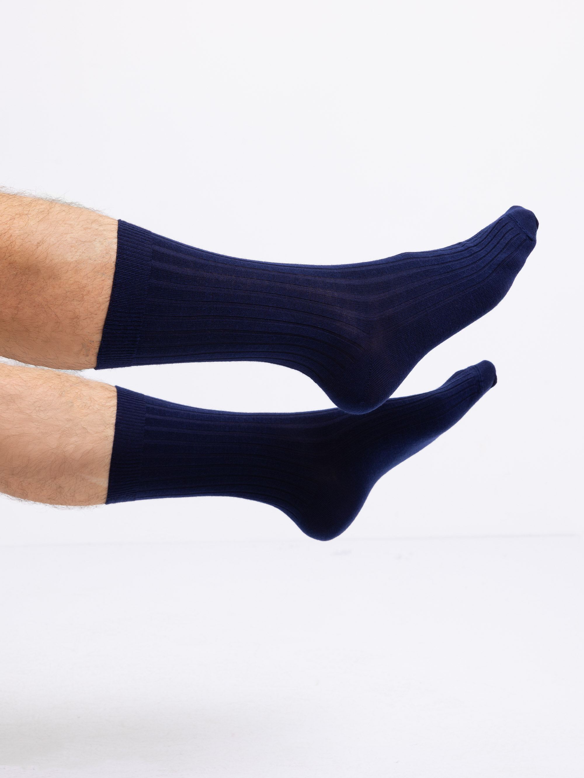 Granatowy zestaw skarpet z wełny merino 3-pack