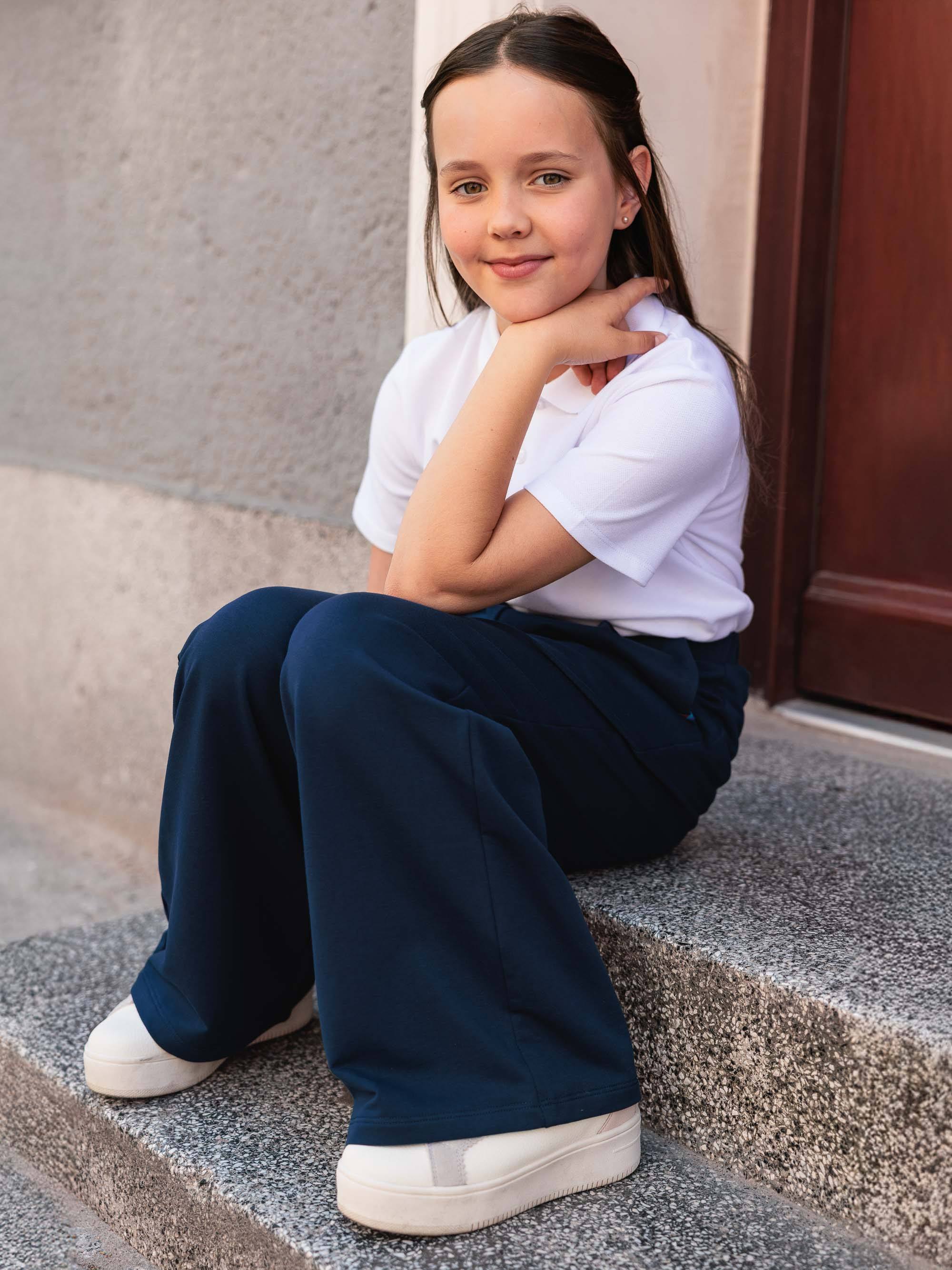 Biała koszulka polo typu lacosta