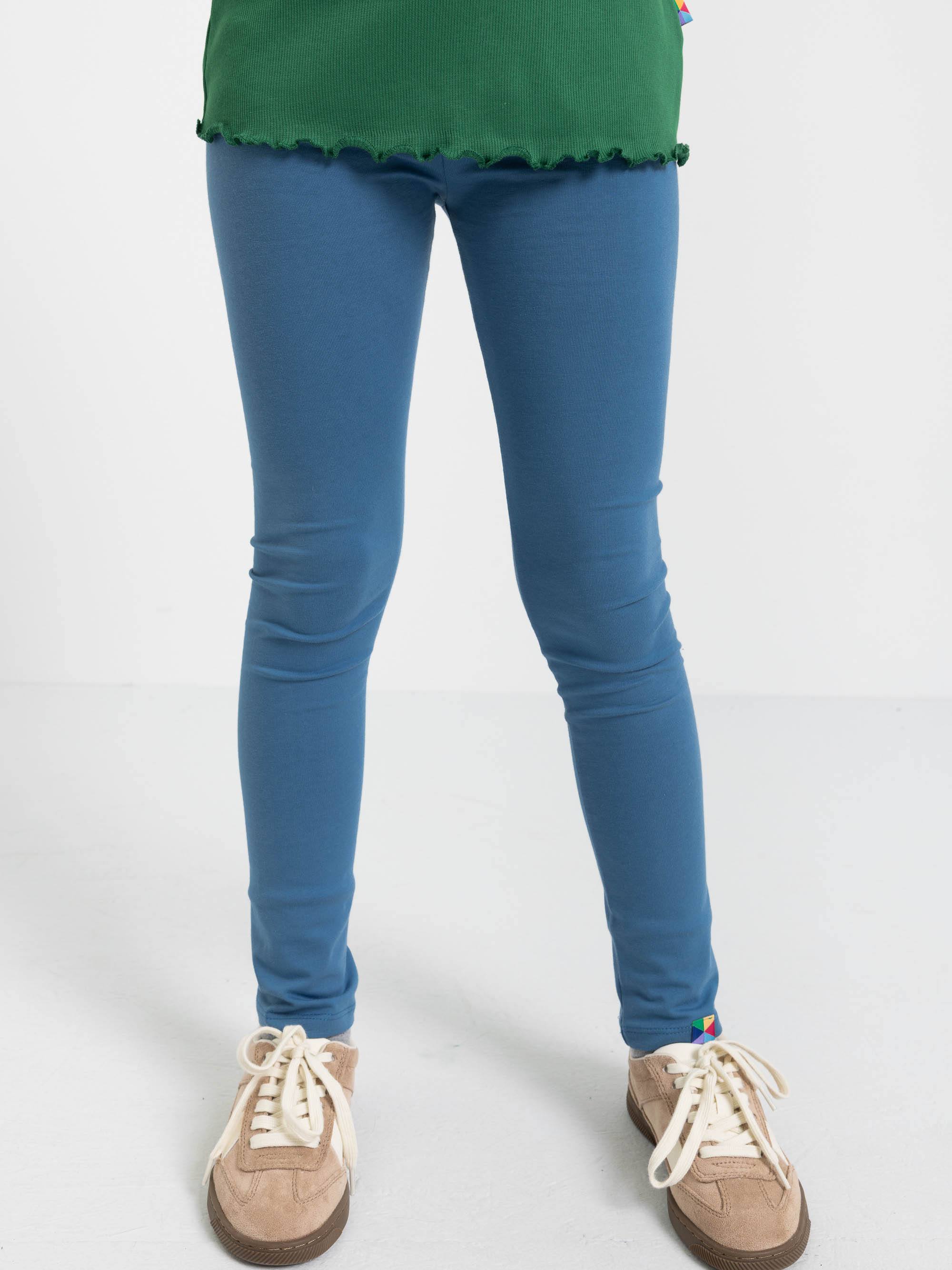 Ciemnoniebieskie legginsy grubsze