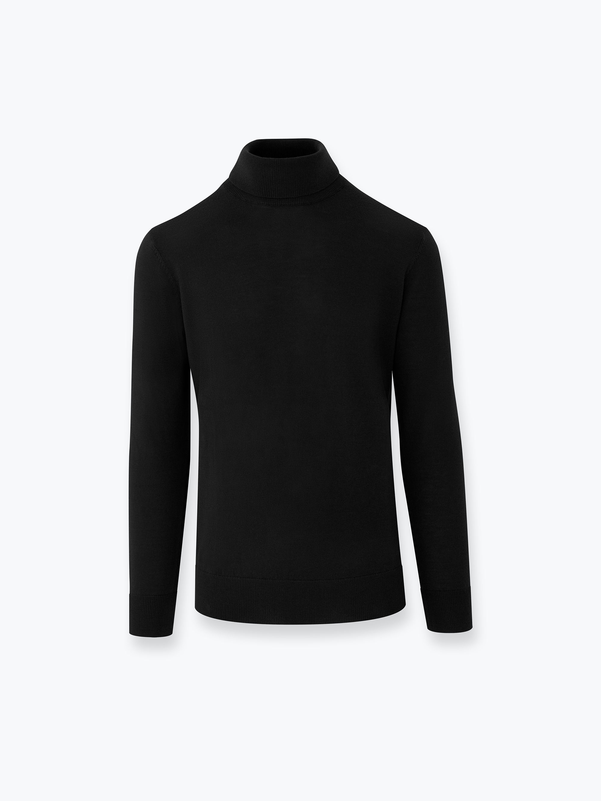 Czarny golf z wełny merino męski
